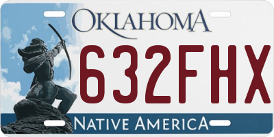 OK license plate 632FHX