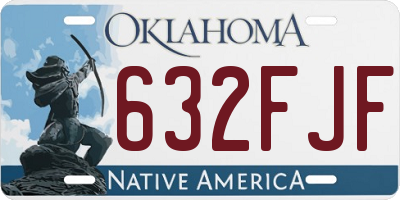 OK license plate 632FJF