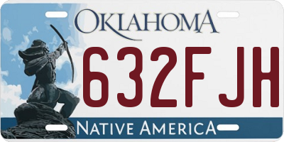 OK license plate 632FJH