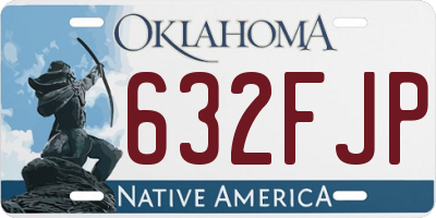 OK license plate 632FJP