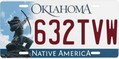 OK license plate 632TVW