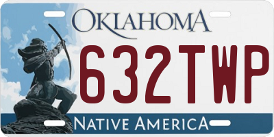 OK license plate 632TWP