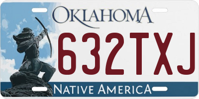 OK license plate 632TXJ
