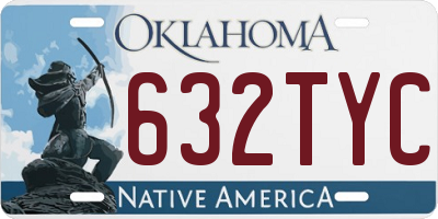 OK license plate 632TYC