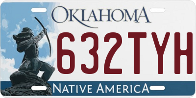 OK license plate 632TYH