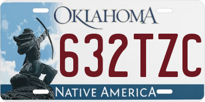 OK license plate 632TZC