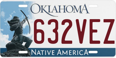 OK license plate 632VEZ