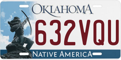 OK license plate 632VQU