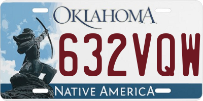 OK license plate 632VQW