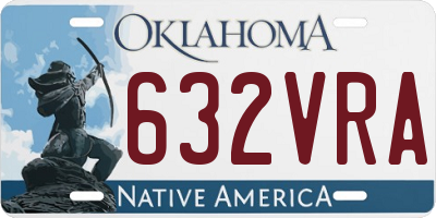 OK license plate 632VRA