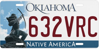 OK license plate 632VRC