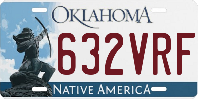 OK license plate 632VRF