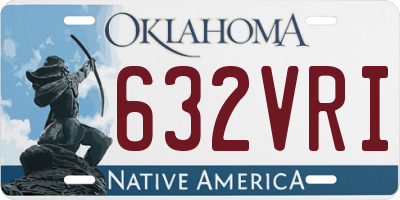 OK license plate 632VRI