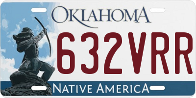 OK license plate 632VRR