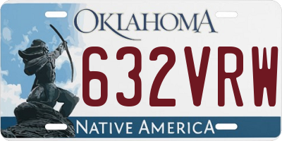 OK license plate 632VRW