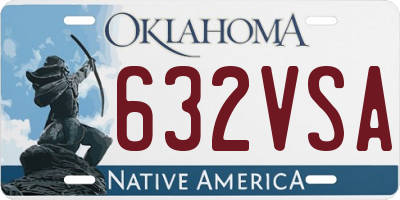 OK license plate 632VSA
