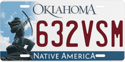 OK license plate 632VSM