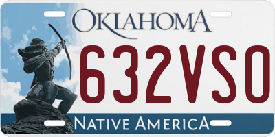 OK license plate 632VSO