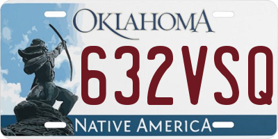 OK license plate 632VSQ