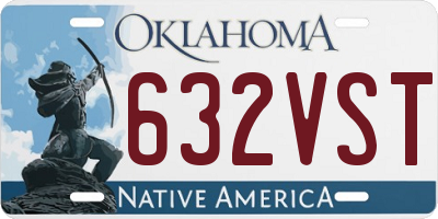 OK license plate 632VST