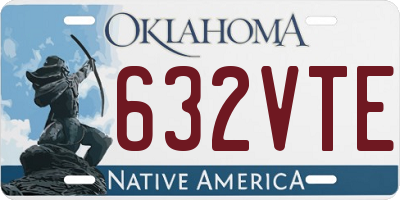 OK license plate 632VTE