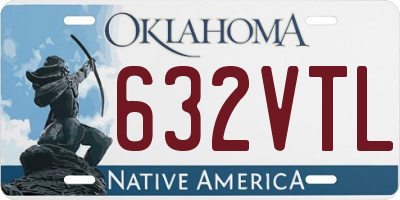 OK license plate 632VTL