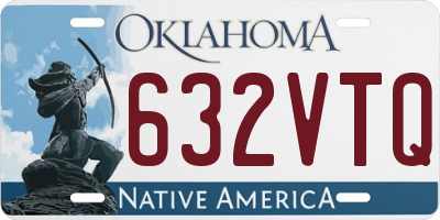 OK license plate 632VTQ