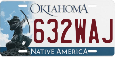 OK license plate 632WAJ