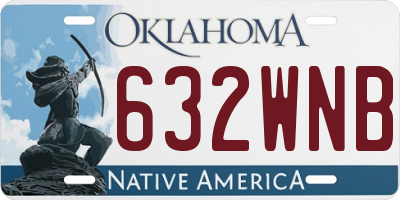OK license plate 632WNB