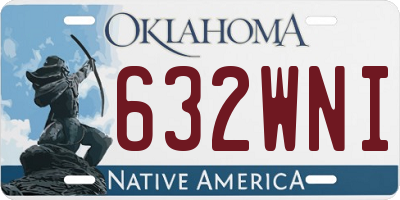 OK license plate 632WNI