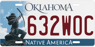OK license plate 632WOC
