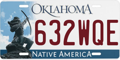 OK license plate 632WQE