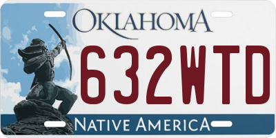 OK license plate 632WTD
