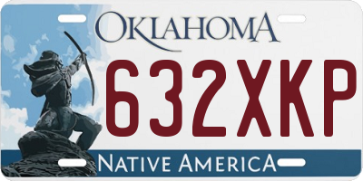 OK license plate 632XKP