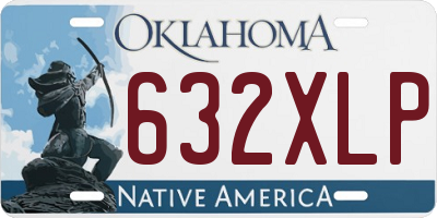 OK license plate 632XLP