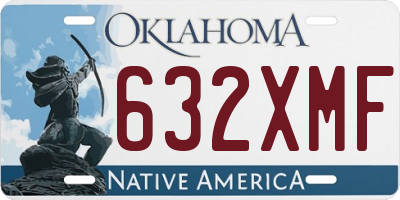 OK license plate 632XMF
