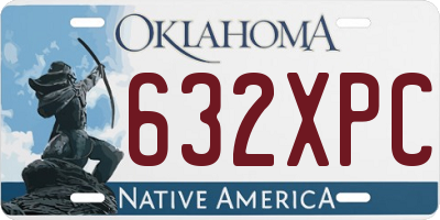OK license plate 632XPC