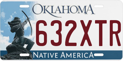 OK license plate 632XTR