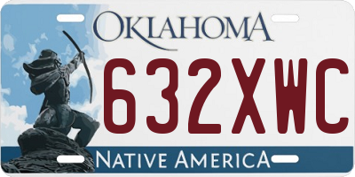 OK license plate 632XWC