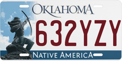 OK license plate 632YZY