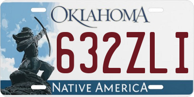 OK license plate 632ZLI