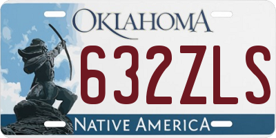 OK license plate 632ZLS