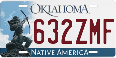 OK license plate 632ZMF