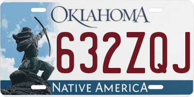 OK license plate 632ZQJ