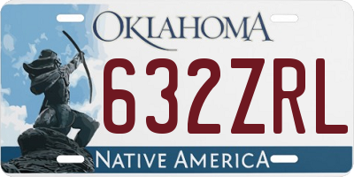 OK license plate 632ZRL