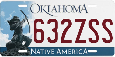 OK license plate 632ZSS