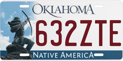 OK license plate 632ZTE