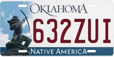 OK license plate 632ZUI