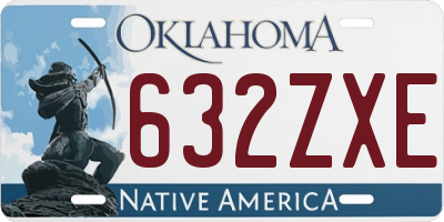 OK license plate 632ZXE