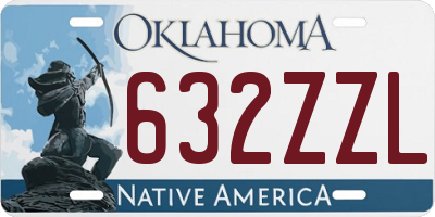 OK license plate 632ZZL